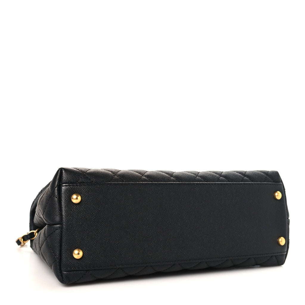 Chanel Caviar Quilted Small Coco Handle Flap Black