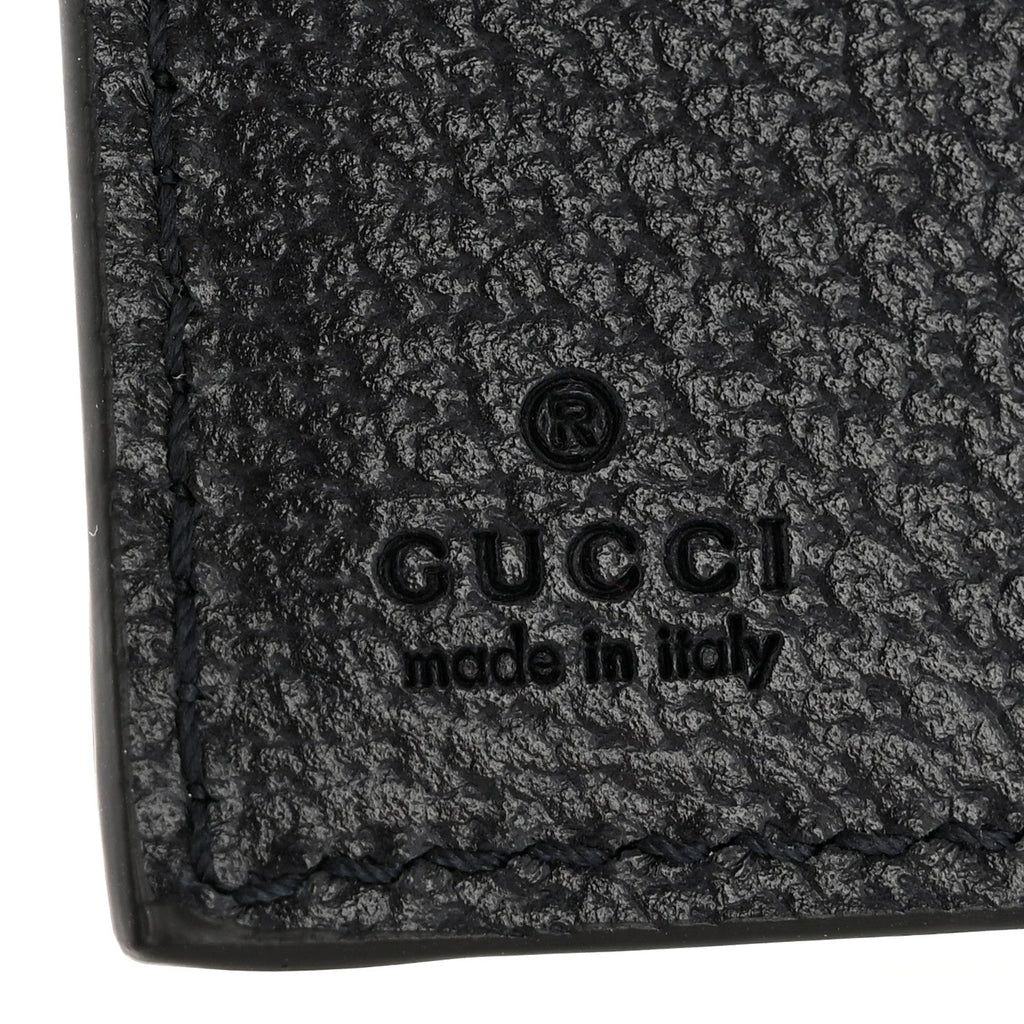 Gucci GG Supreme Monogram Textured Dollar Calfskin Web Ophidia Card Case Beige Blue