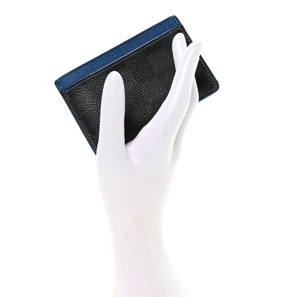 Louis Vuitton Damier Graphite Card Holder Blue