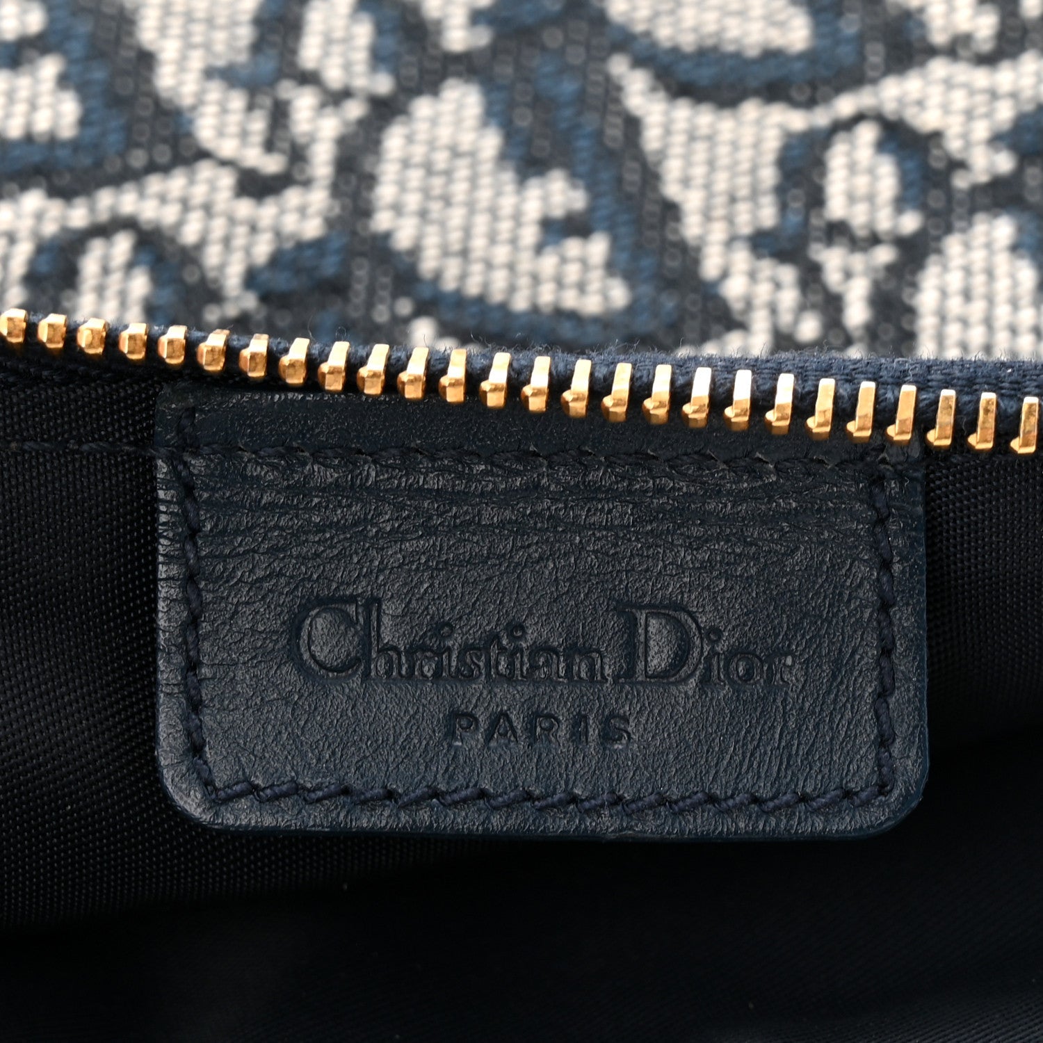 Christian Dior Monogram Mini Saddle Pochette Navy