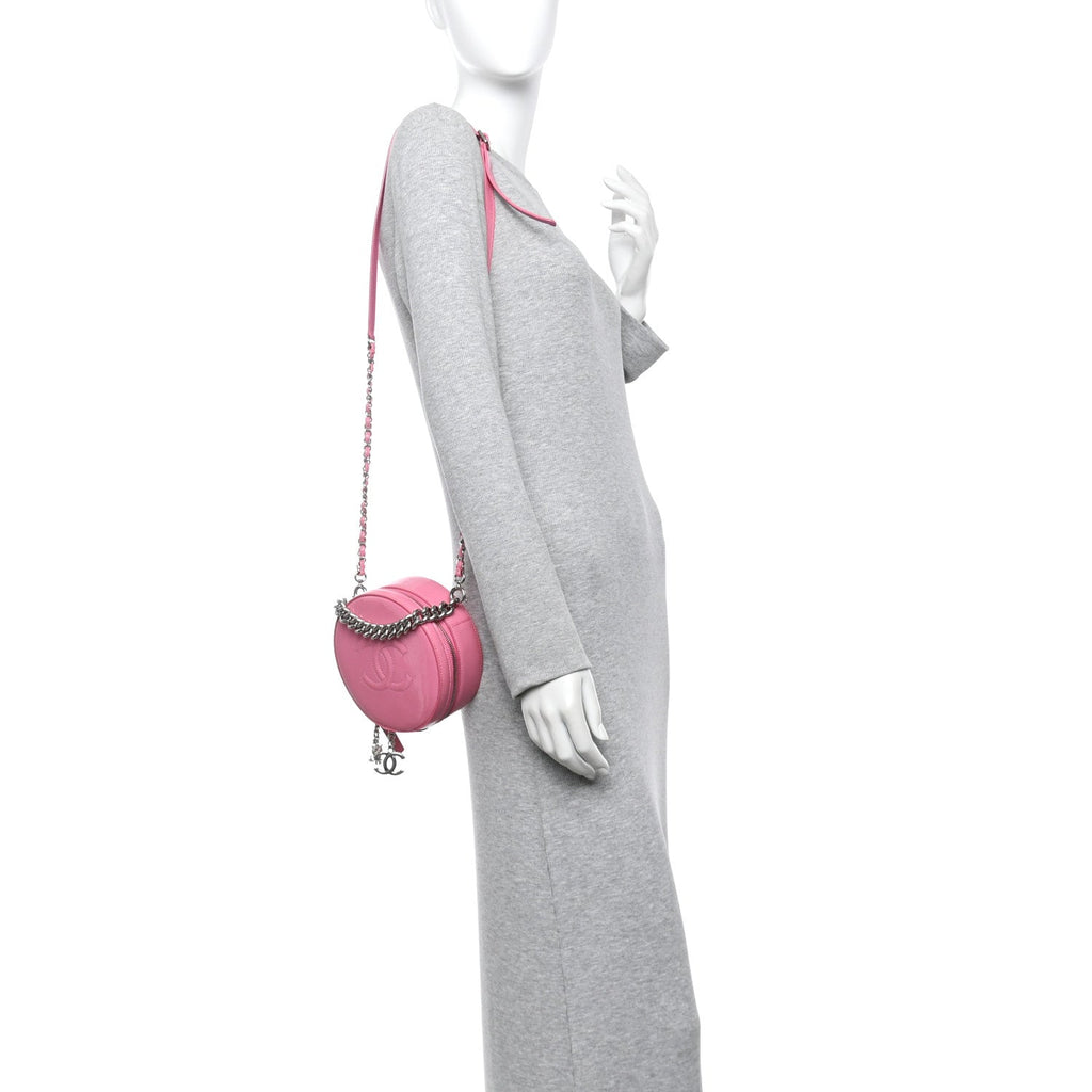 Chanel Patent Round As Earth Evening Bag Pink