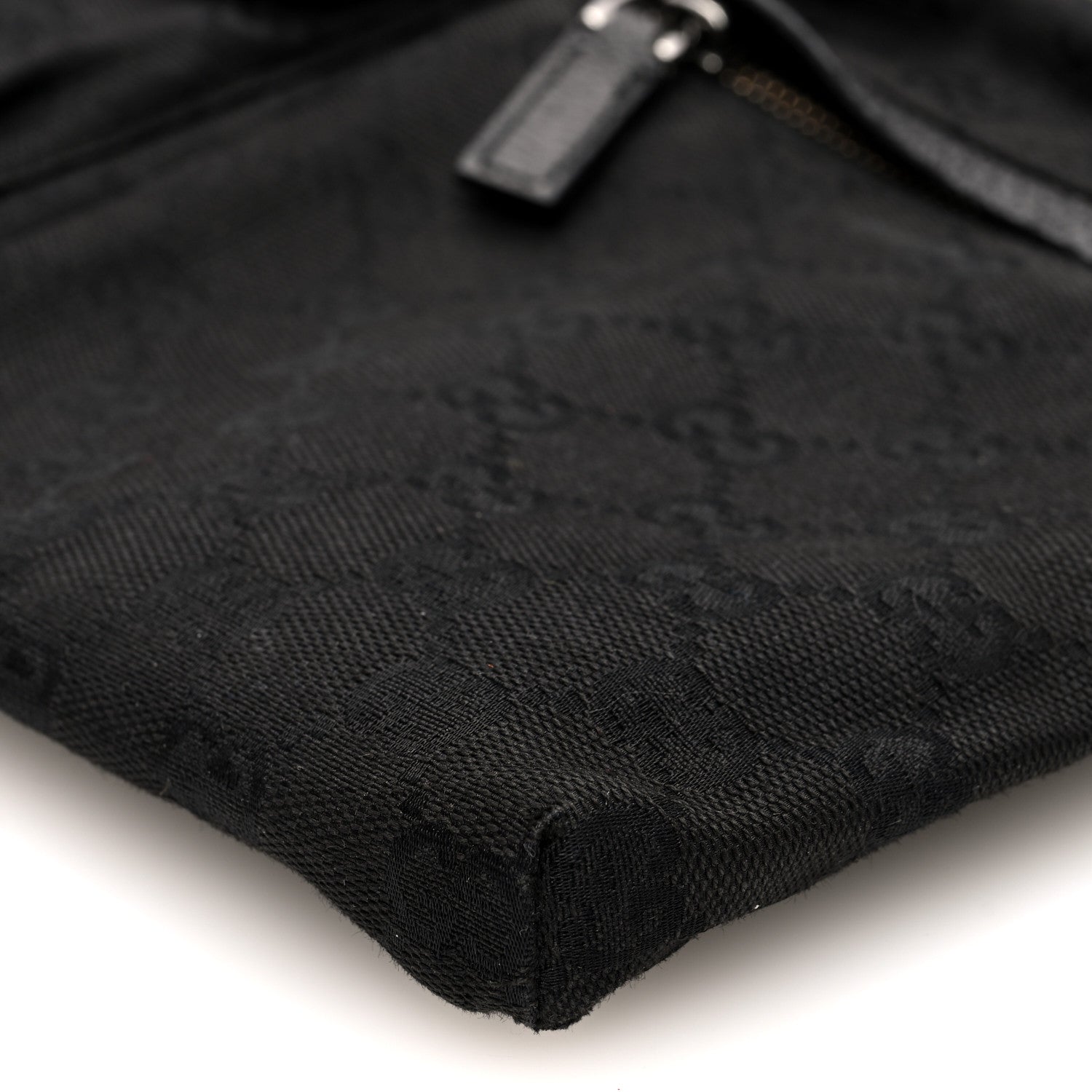 Gucci GG Monogram Double Pocket Belt Bag Black