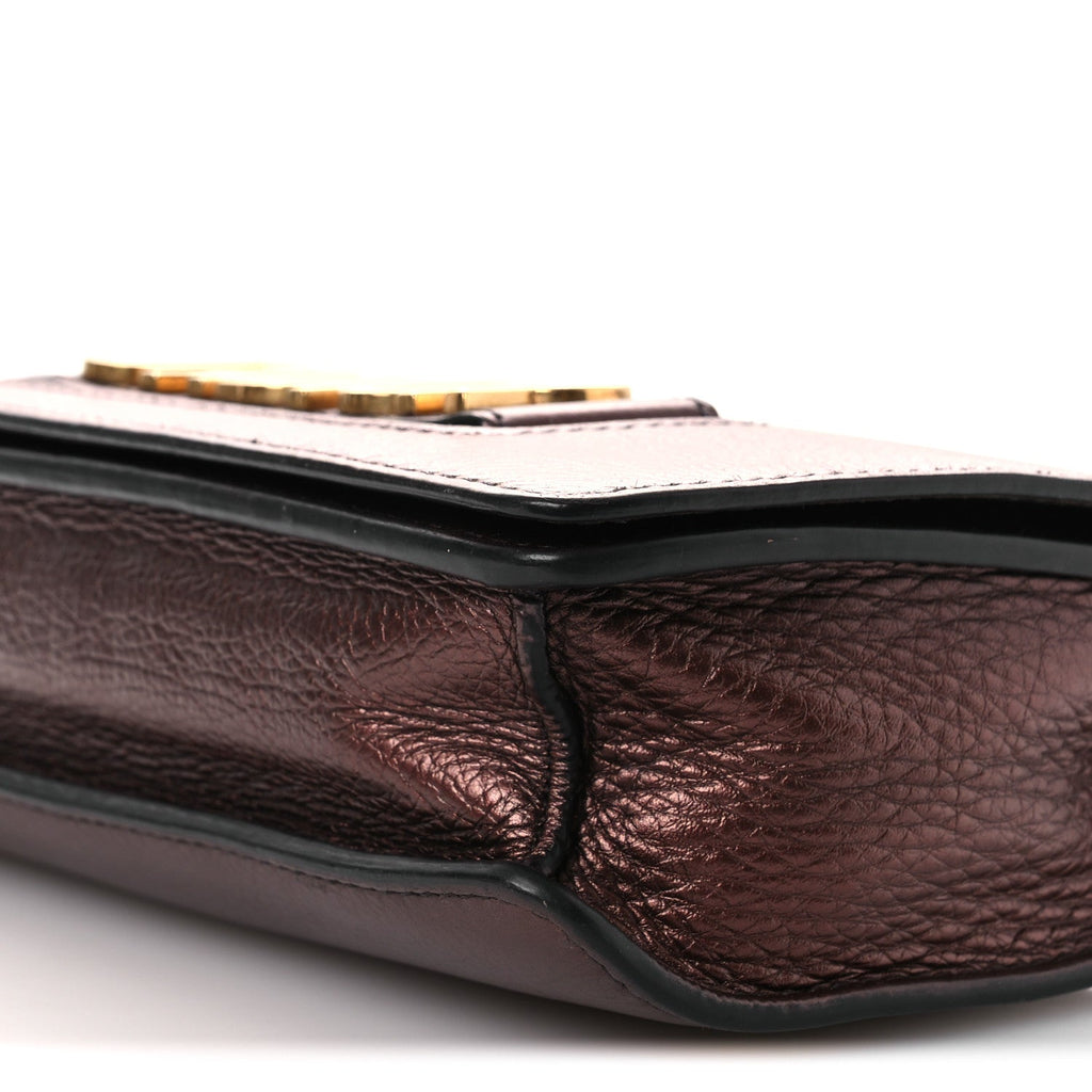 Christian Dior Metallic Calfskin J'Adior Chain Flap Bag Noisette