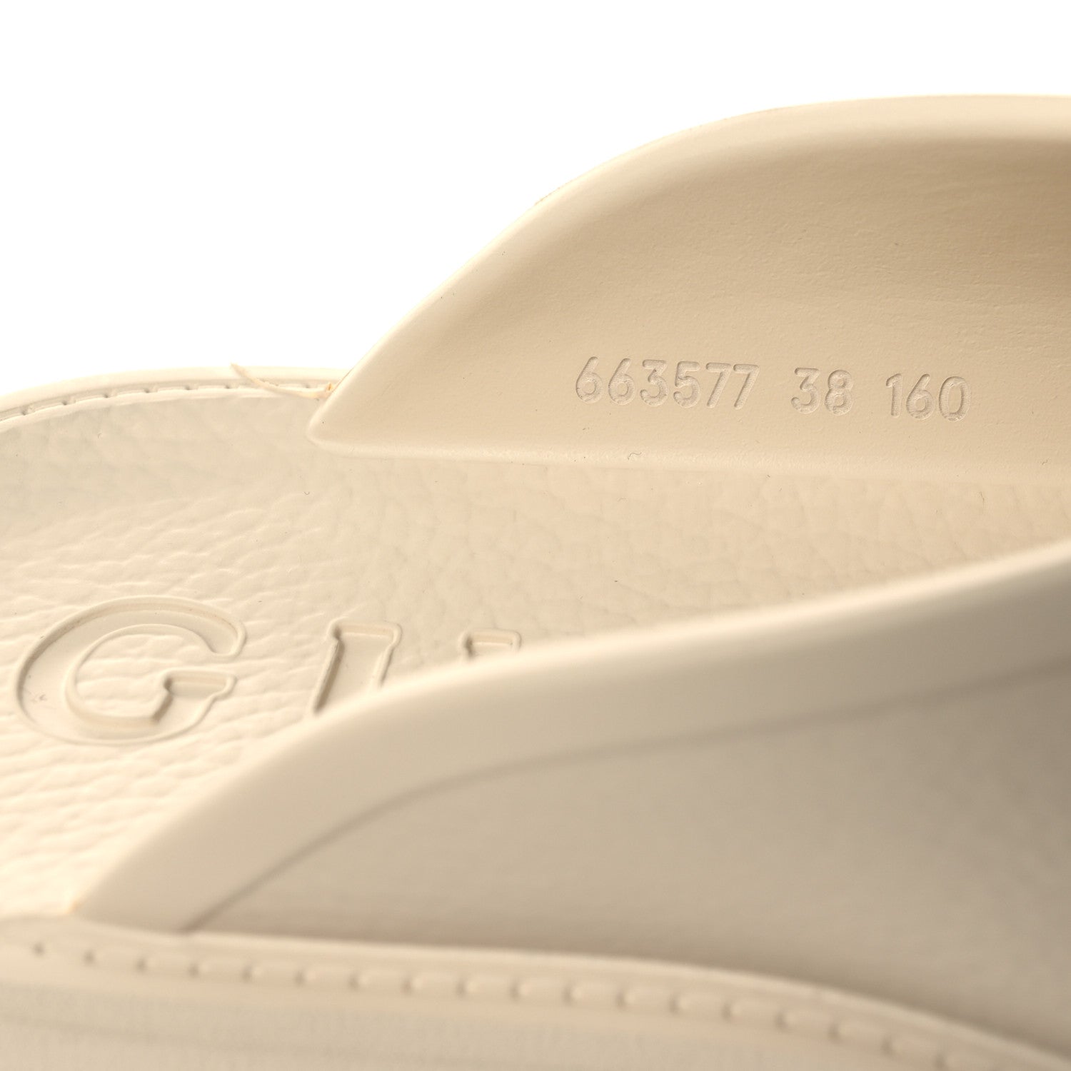 Gucci Rubber Monogram GG Go Through Platform Slide Clogs 38 Mystic White