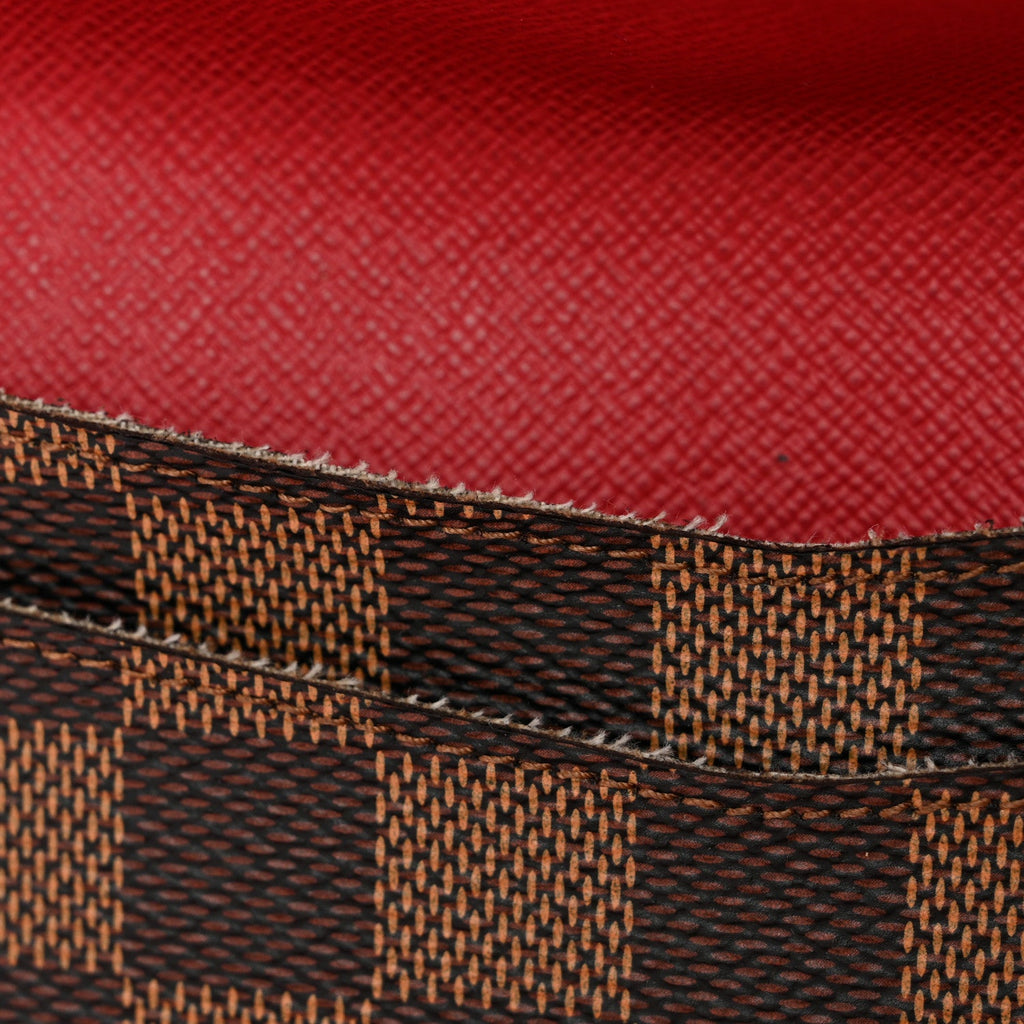 Louis Vuitton Damier Ebene Josephine Wallet Red