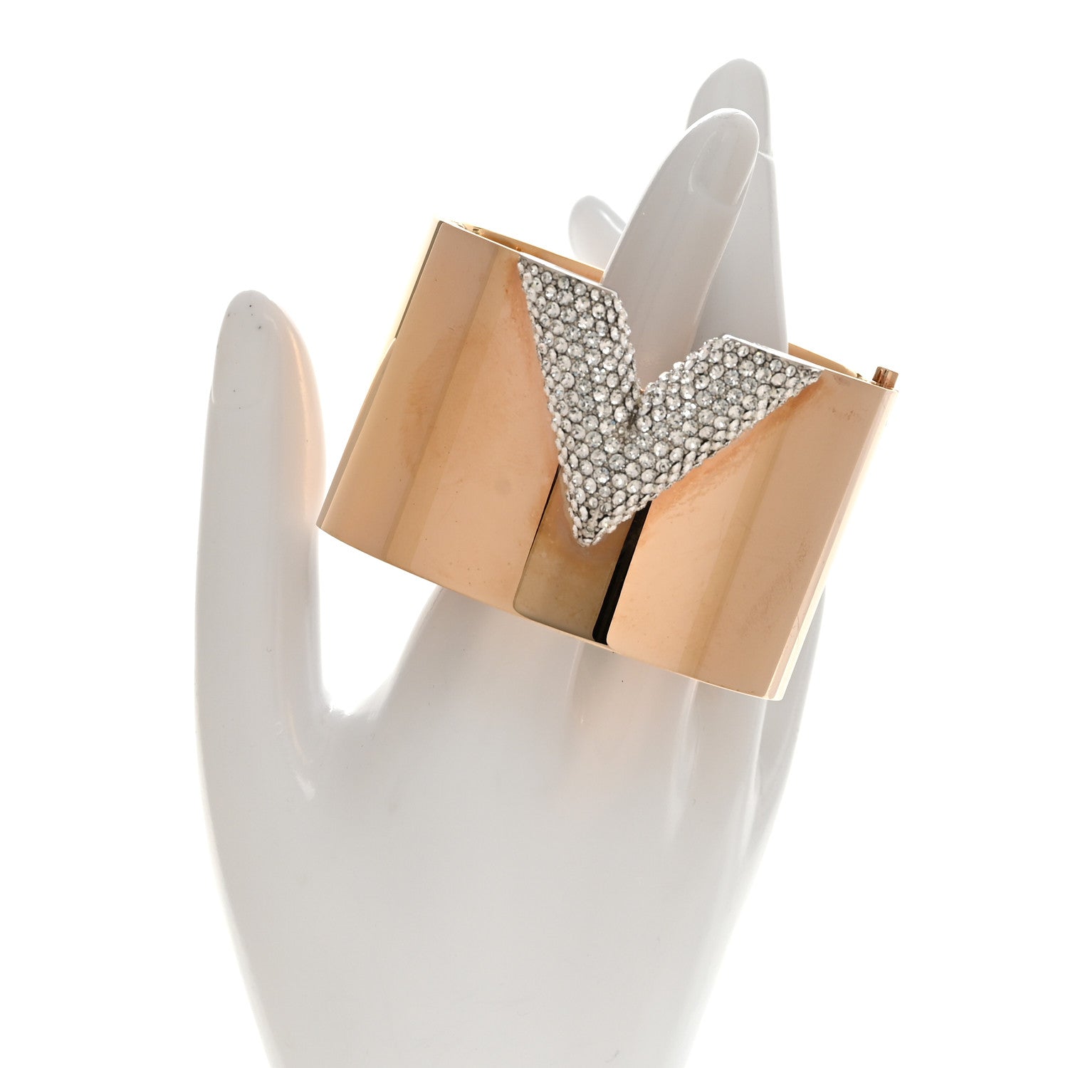Louis Vuitton Crystal Essential V Cuff Gold