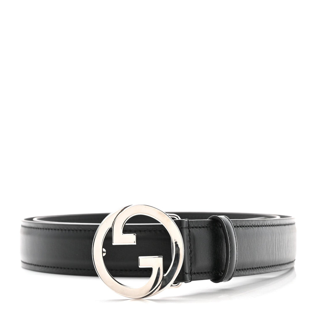 Gucci Lux Calfskin Blondie Interlocking G 30mm Belt 110 44 Black