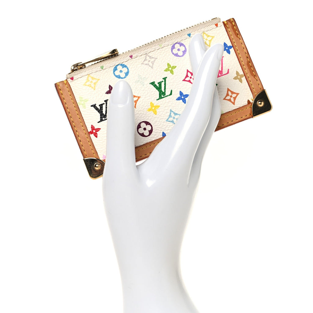 Louis Vuitton Monogram Multicolor Key Pouch White