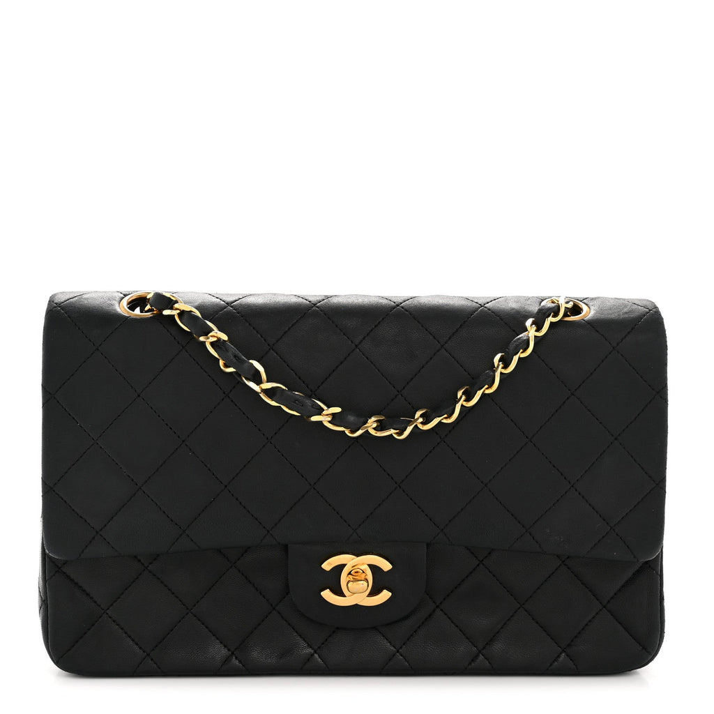 Chanel Lambskin Quilted Medium Double Flap Black