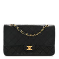 Chanel Lambskin Quilted Medium Double Flap Black