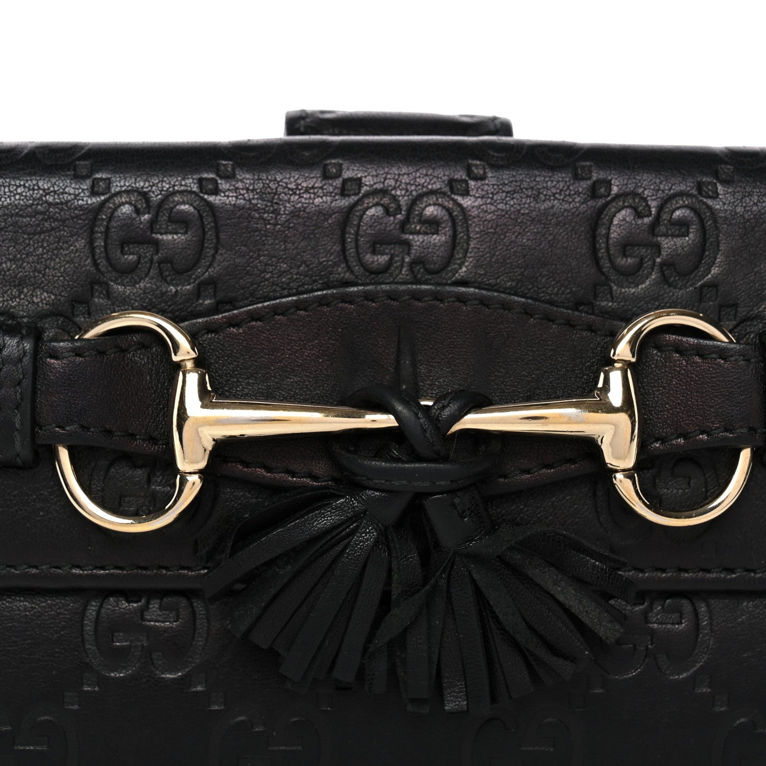 Gucci Guccissima Emily Continental Wallet Black