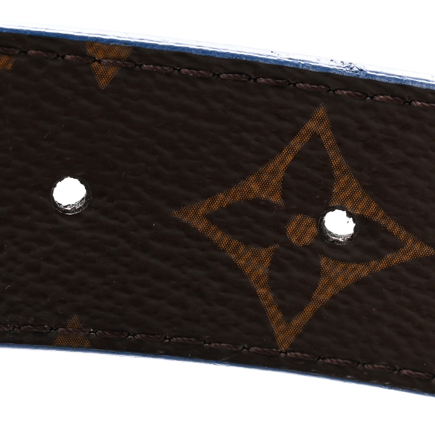 Louis Vuitton Calfskin Monogram 30mm LV Initiales Reversible Belt 80 32 Blue