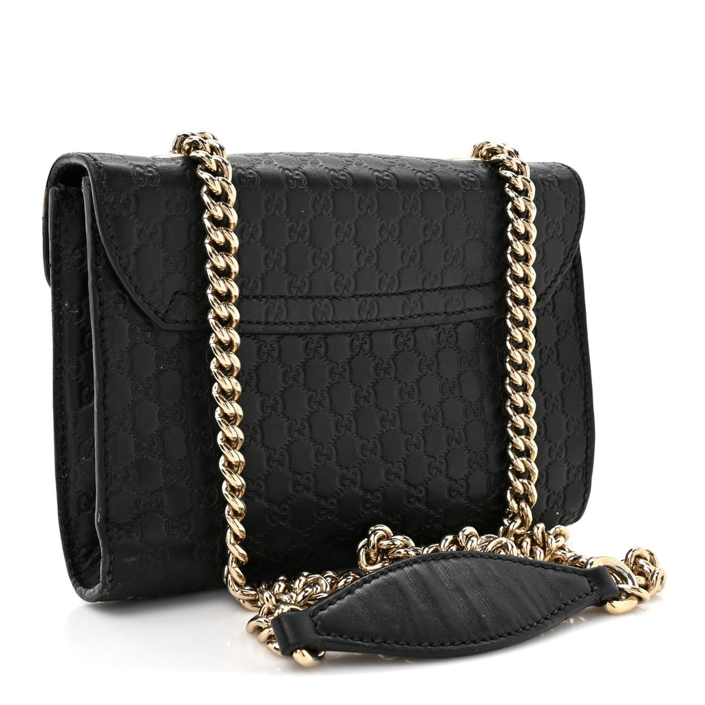 Gucci Microguccissima Mini Emily Chain Shoulder Bag Black