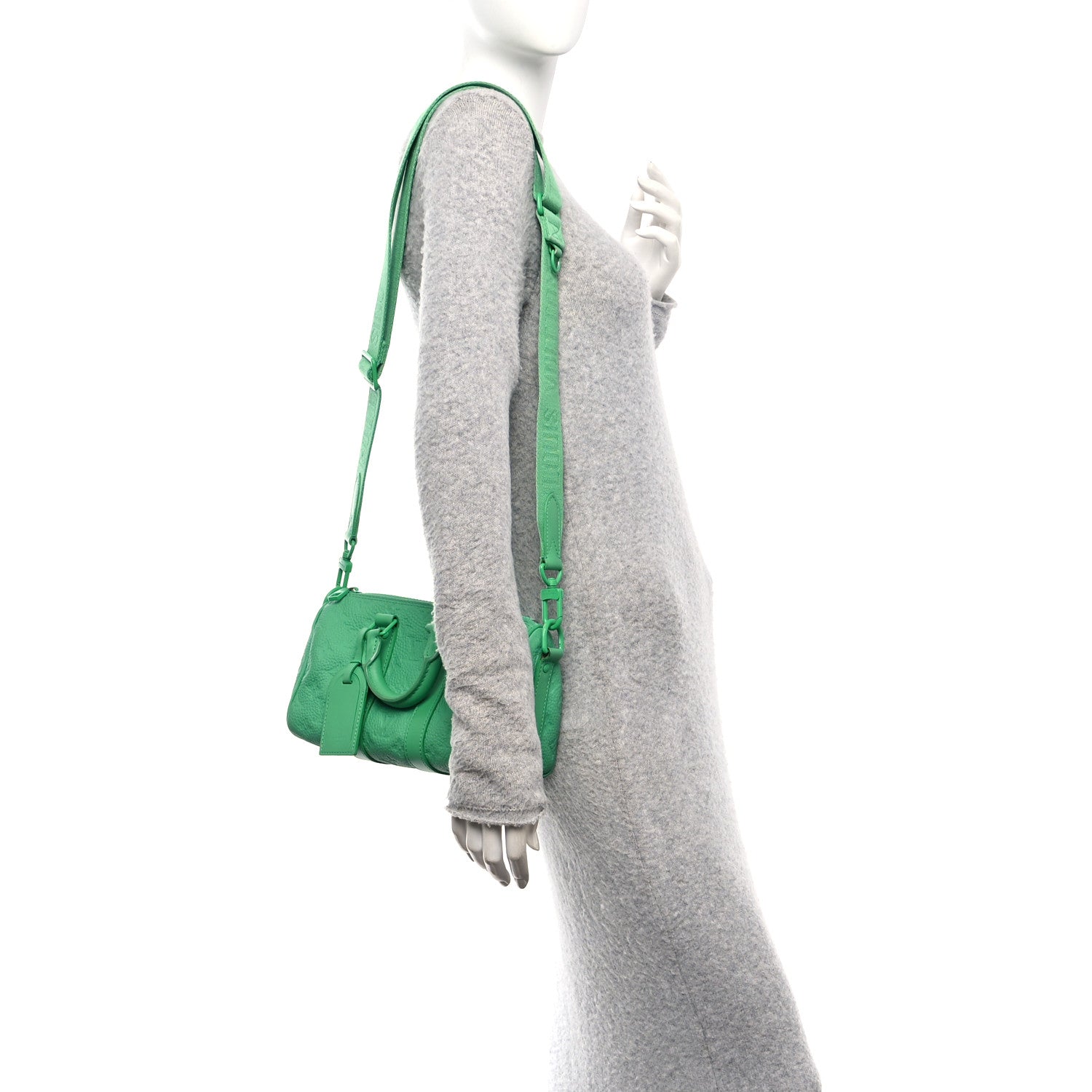 Louis Vuitton Monogram Taurillon Keepall Bandouliere 25 Minty Green