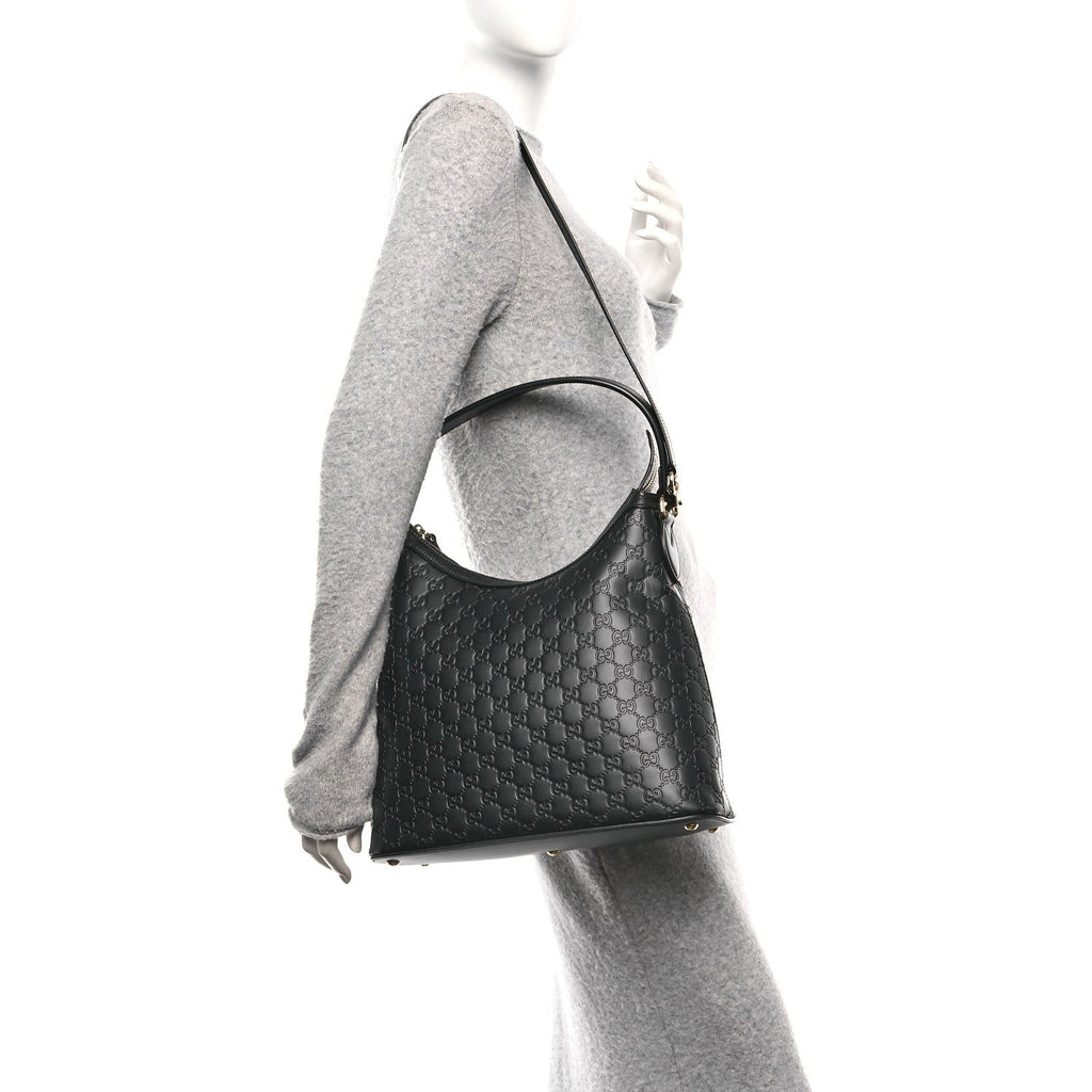 Gucci Guccissima Linea A Hobo Black