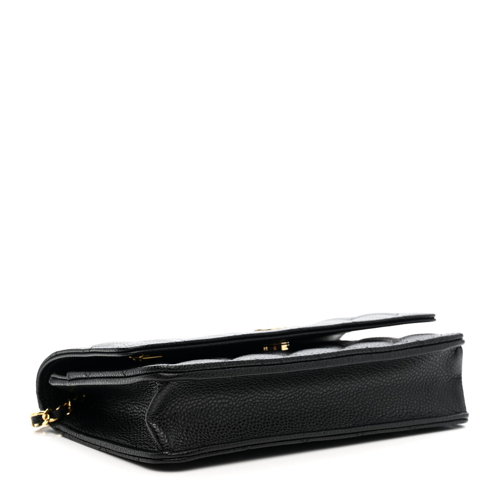 Chanel Caviar Quilted Wallet on Chain WOC Black