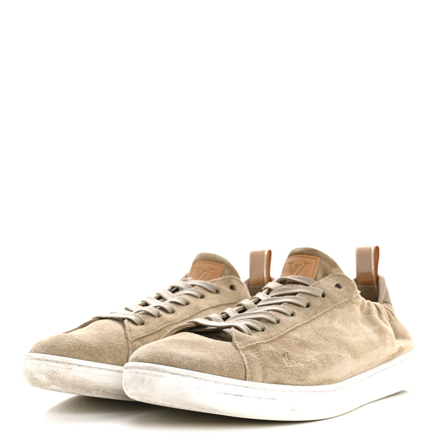 Louis Vuitton Suede Calfskin LV Soft Sneakers 9 Beige