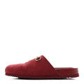 Gucci GG Supreme Monogram Womens Horsebit Slippers 41 Rosso Ancora