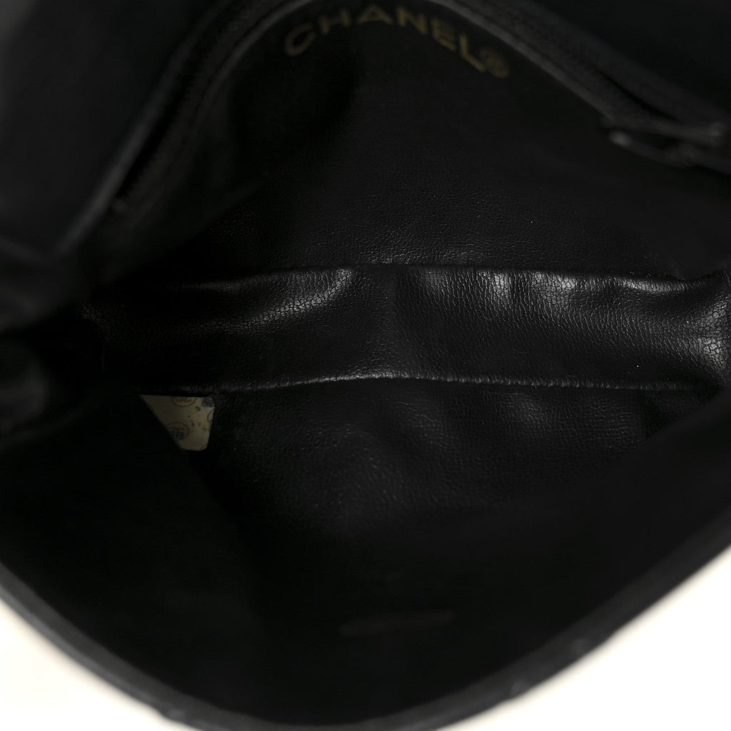 Lambskin Diamond Stitched Flap Waist Belt Bag 65 26 Black