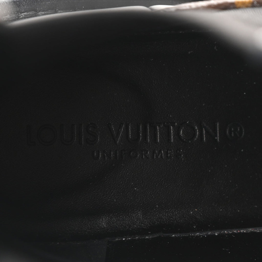 Louis Vuitton Calfskin Monogram Beaubourg Ankle Boots 39.5 Black