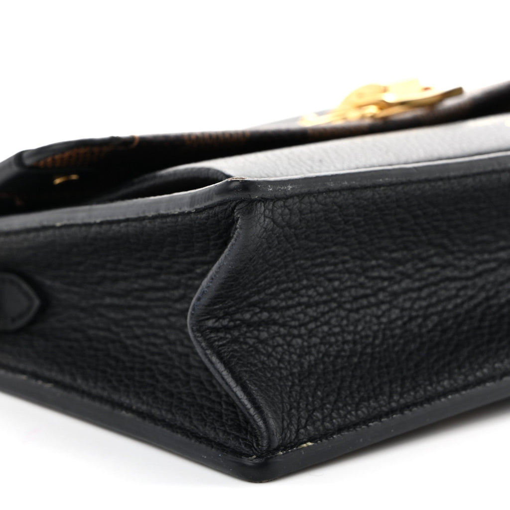Louis Vuitton Damier Ebene Vavin Chain Wallet Black