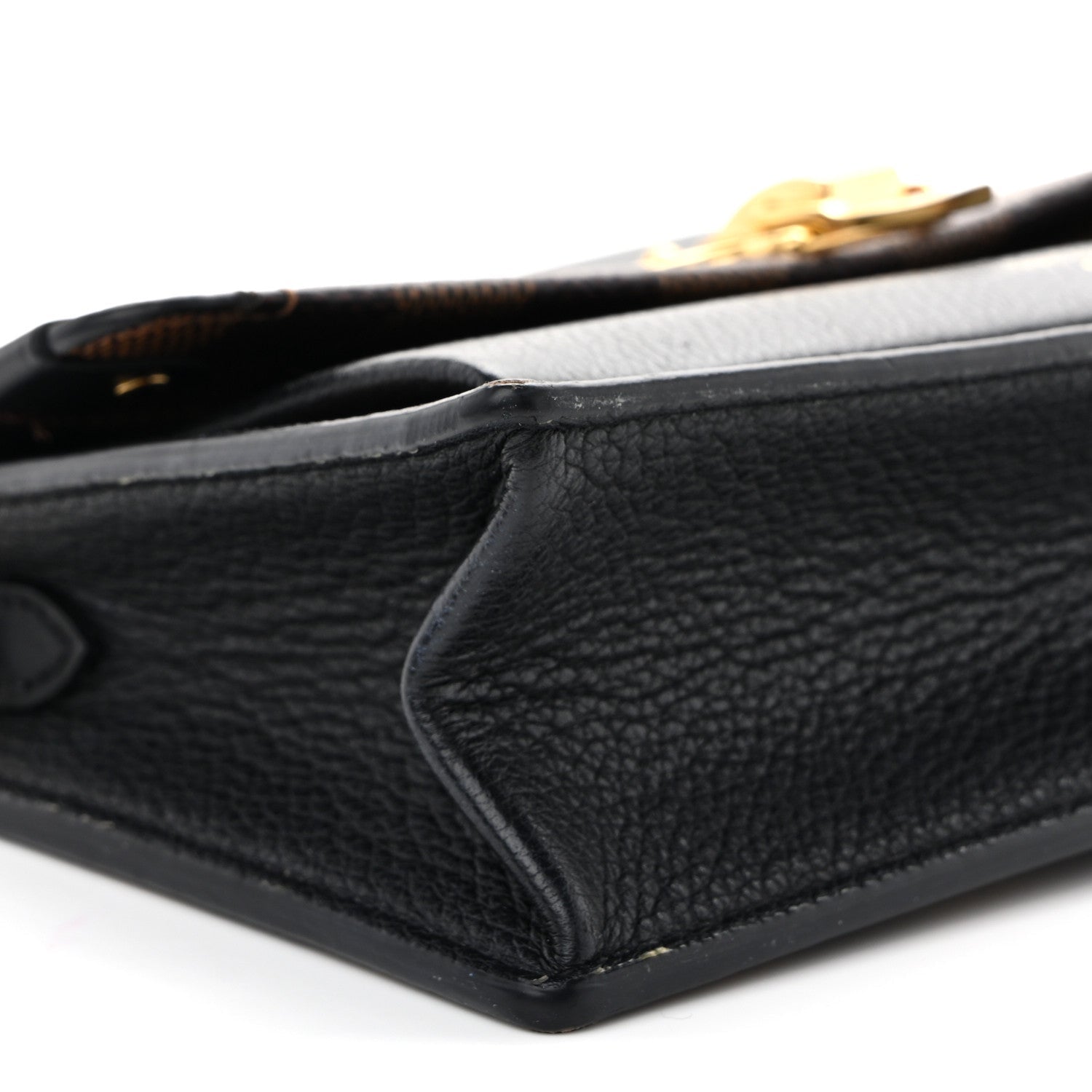 Louis Vuitton Damier Ebene Vavin Chain Wallet Black
