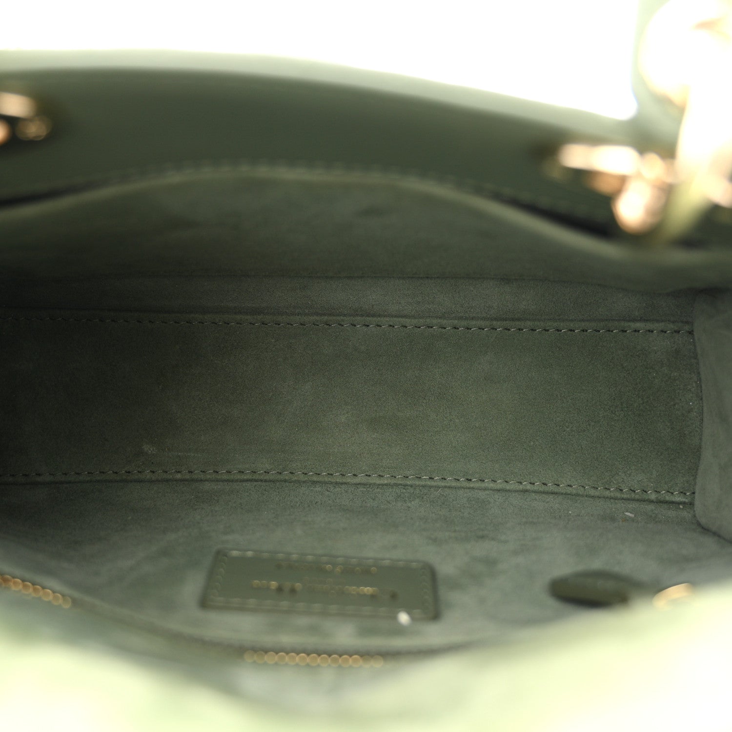 Christian Dior Lambskin Cannage Small My ABCDior Lady Dior Peyote Green