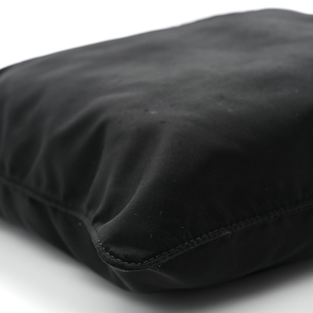 Prada Nylon Vela Flat Messenger Bag Black