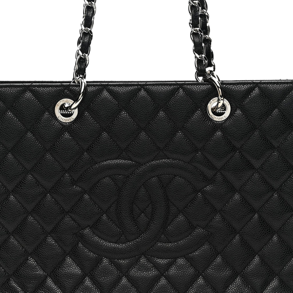 Chanel Caviar Quilted XL Grand Shopping Tote GST Black