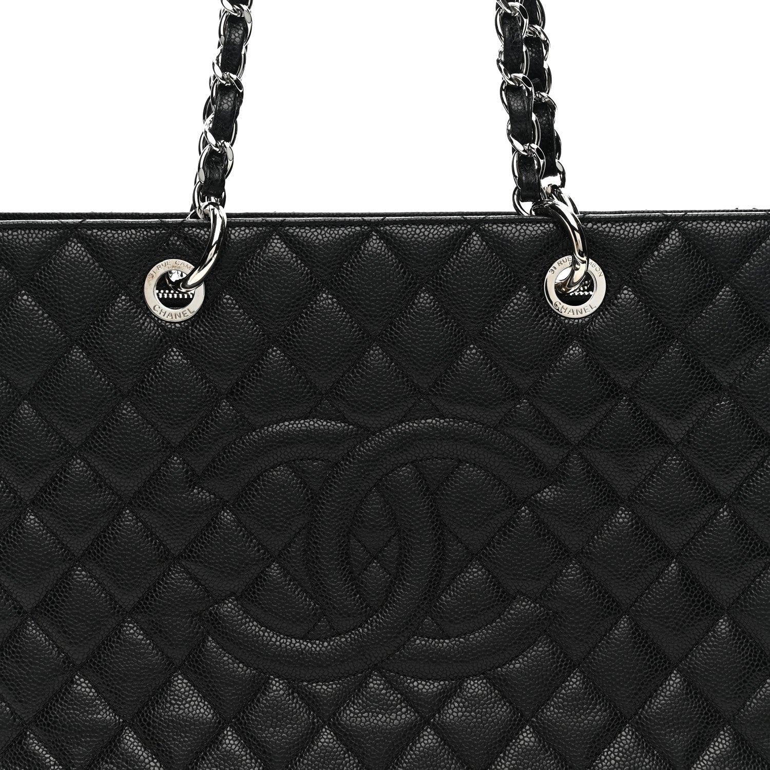 Chanel Caviar Quilted XL Grand Shopping Tote GST Black