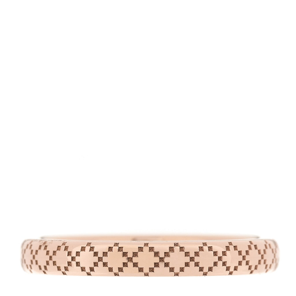 Gucci 18K Rose Gold Diamantissima Band Ring 50 5.25