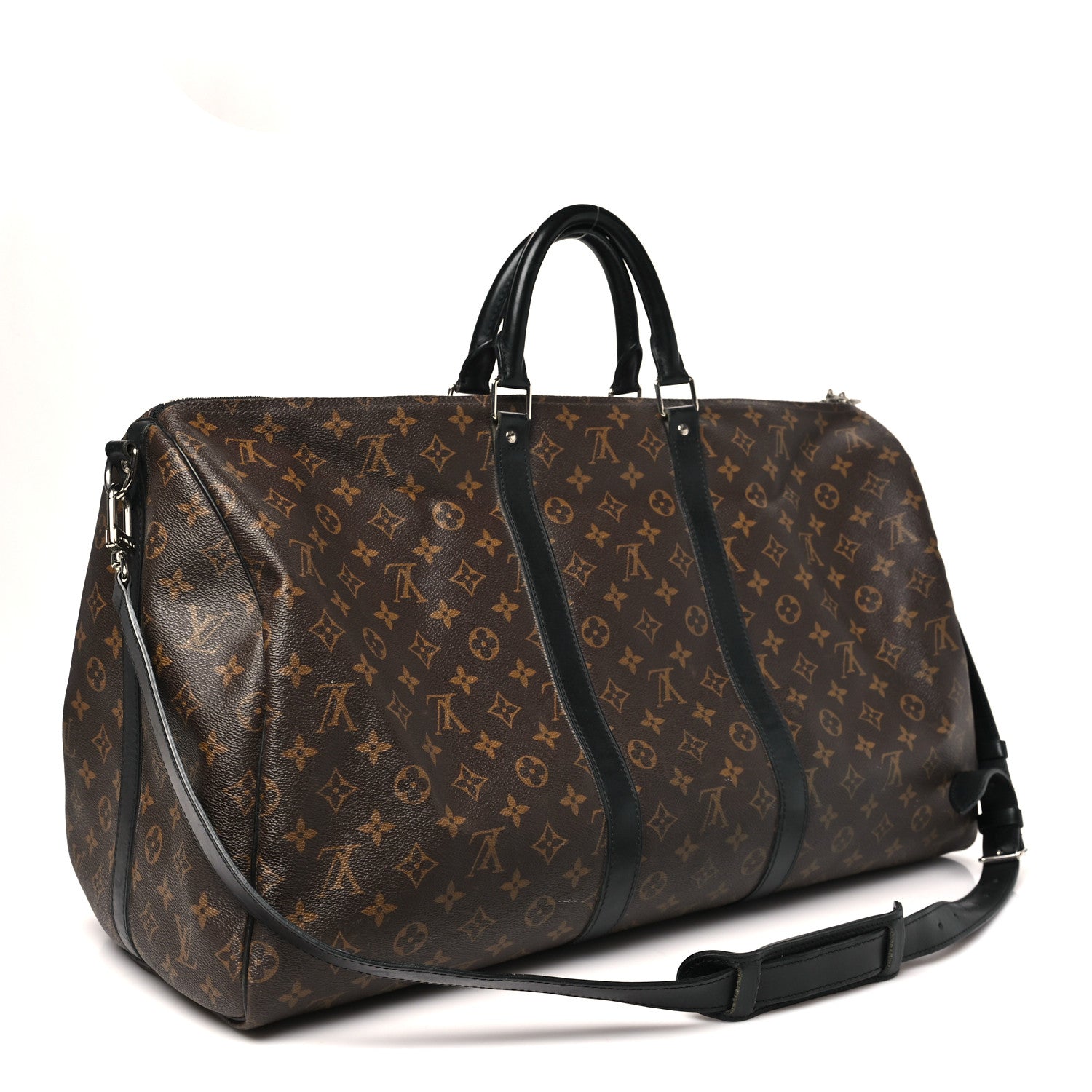 Louis Vuitton Monogram Macassar Keepall Bandouliere 55