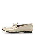 Gucci Patent Womens Jordaan Loafers 39.5 New Ivory