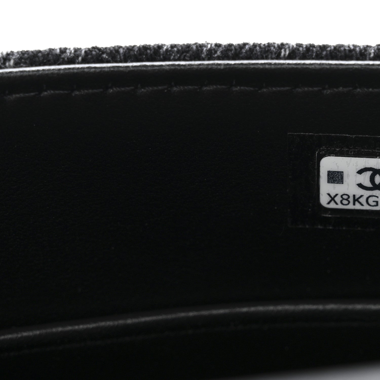 Chanel Washed Denim Quilted Coco Handle Clutch With Chain Black