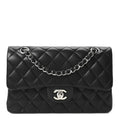 Chanel Lambskin Quilted Small Double Flap Black