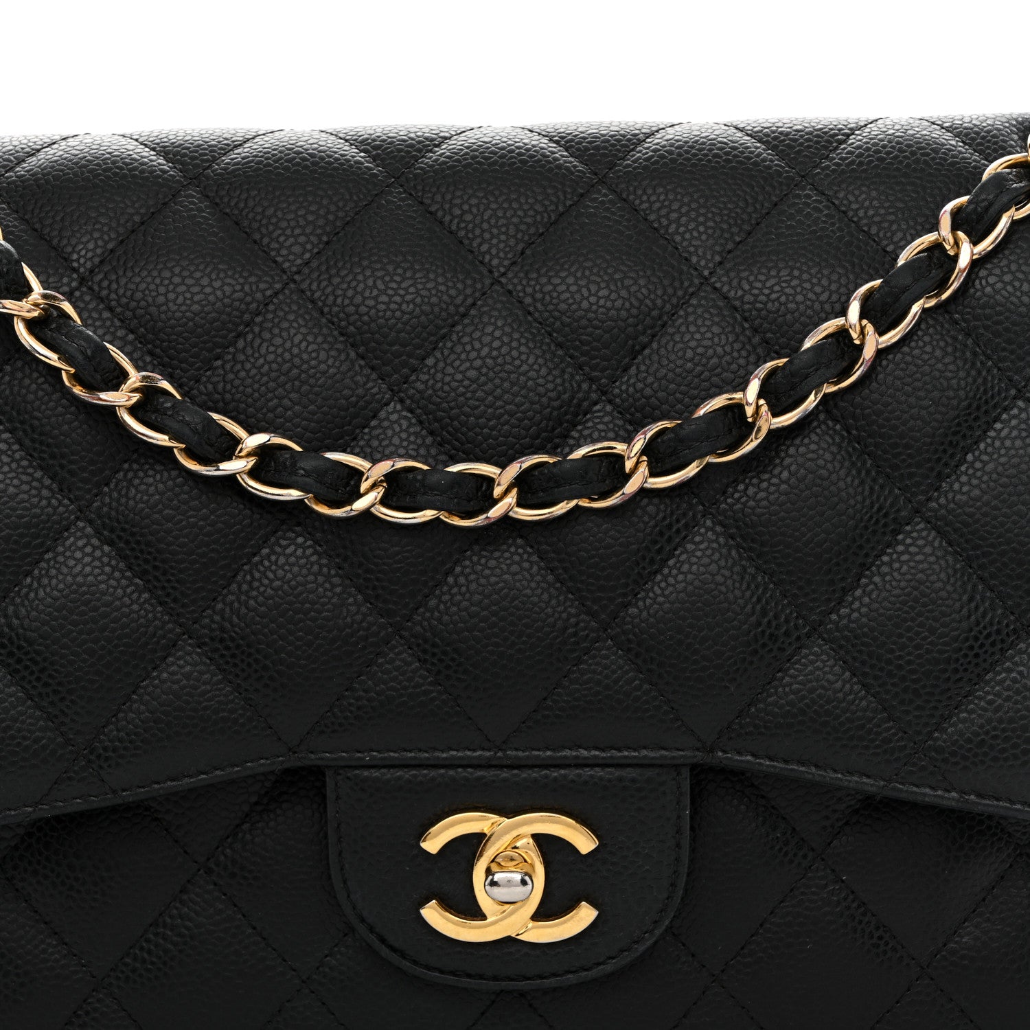 Chanel Caviar Quilted Jumbo Double Flap Black