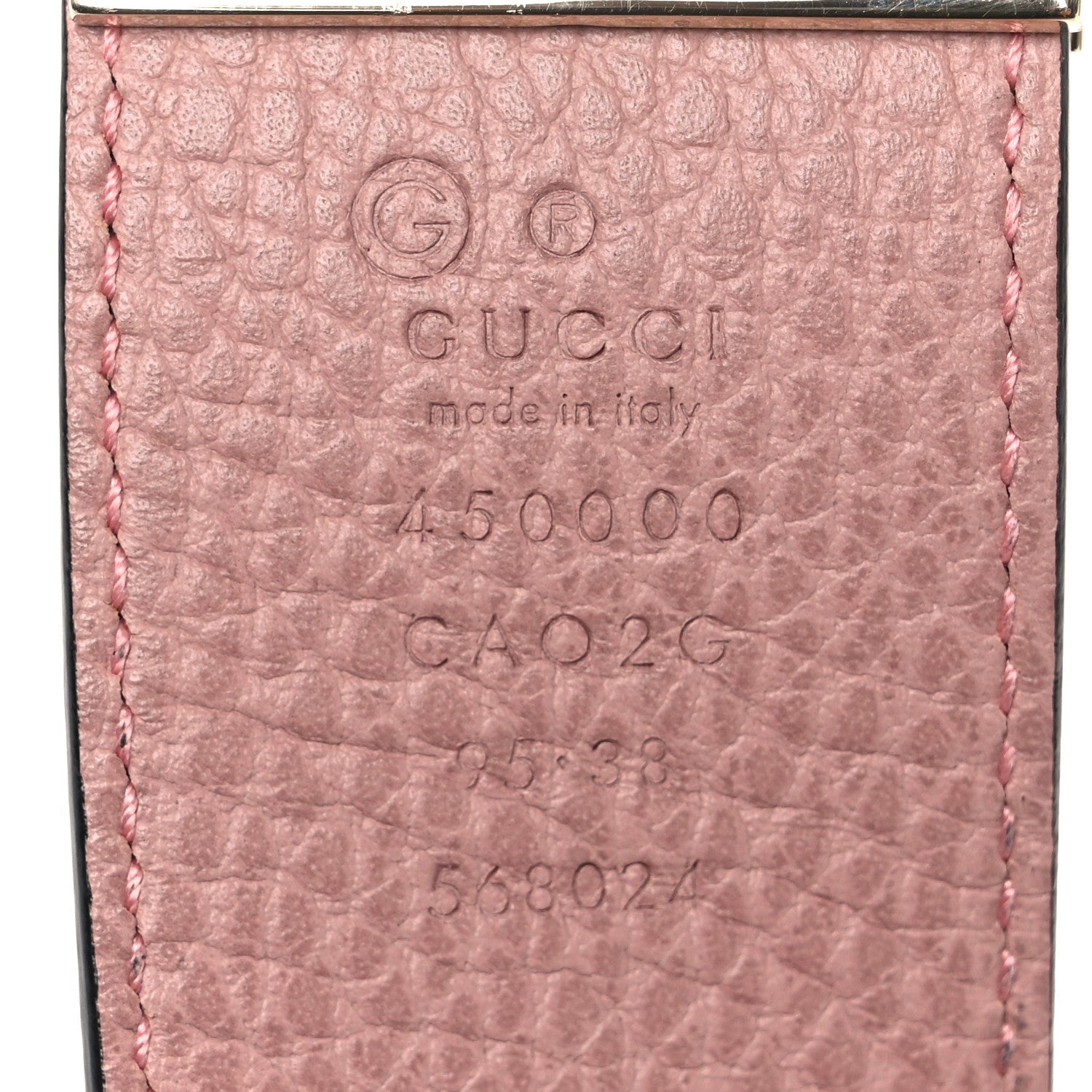 Gucci Calfskin 1973 Reversible Belt 95 38 Black Pink