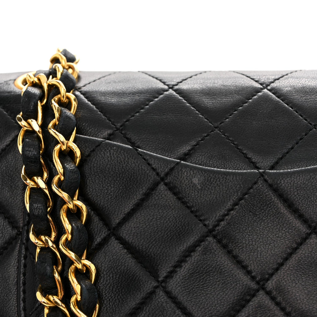 Chanel Lambskin Quilted Small Double Flap Black