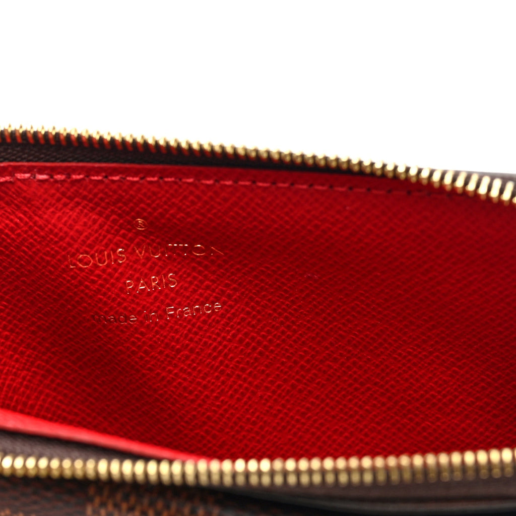Louis Vuitton Damier Ebene Recto Verso Card Holder Red