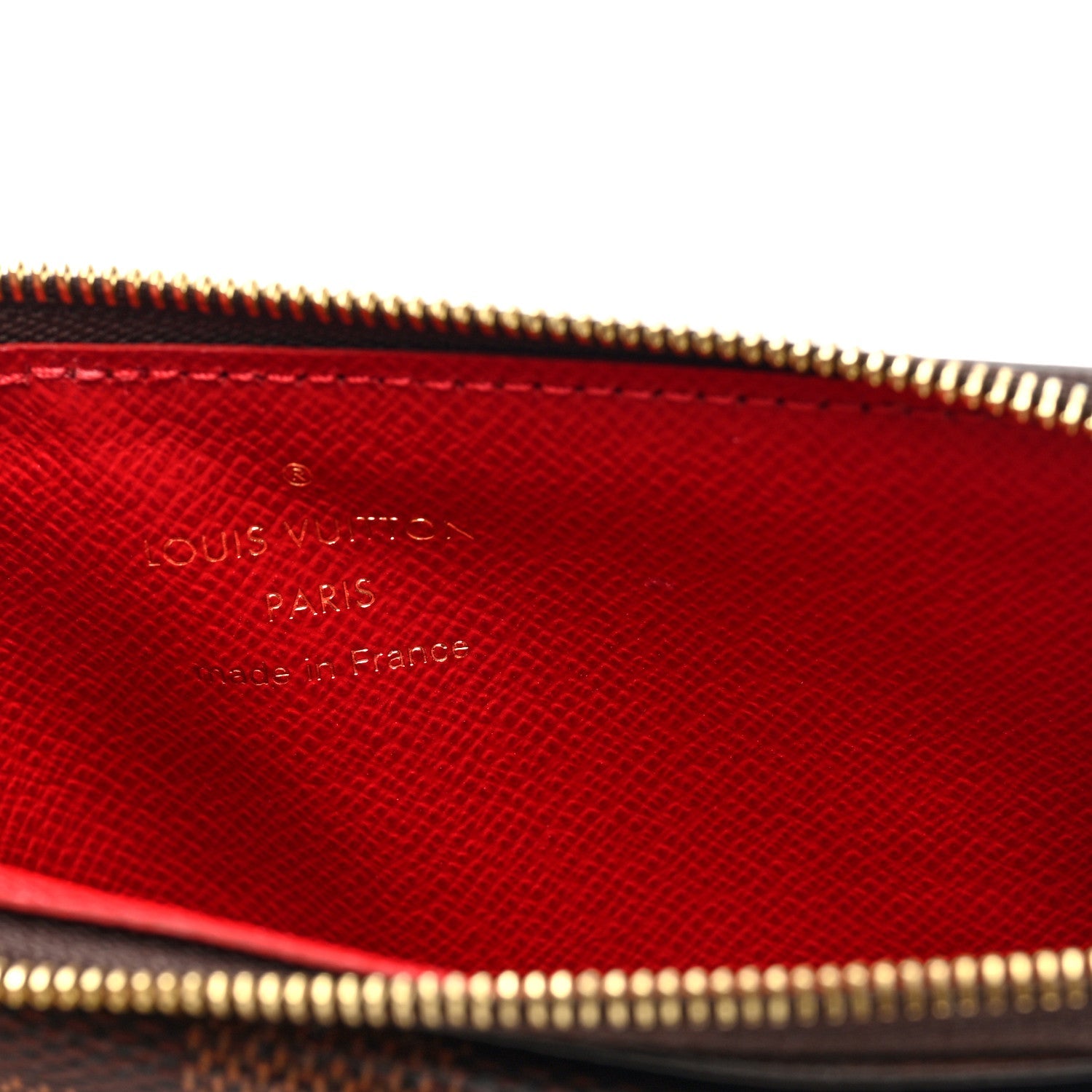 Louis Vuitton Damier Ebene Recto Verso Card Holder Red