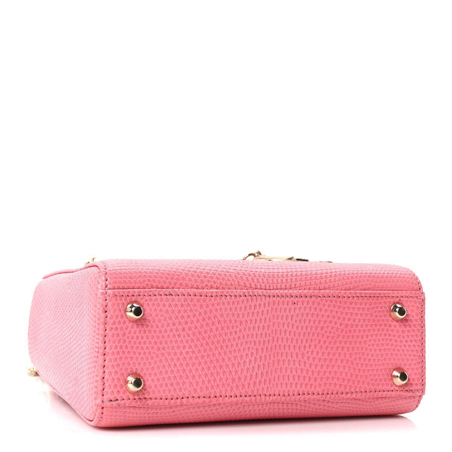Christian Dior Lizard Mini Lady Dior Pink