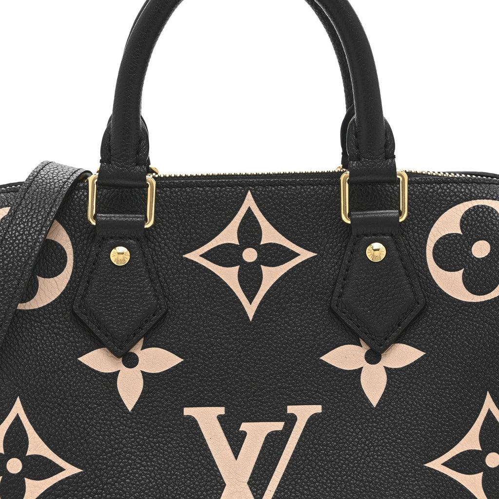 Louis Vuitton Empreinte Monogram Giant Speedy Bandouliere 25 Black Beige