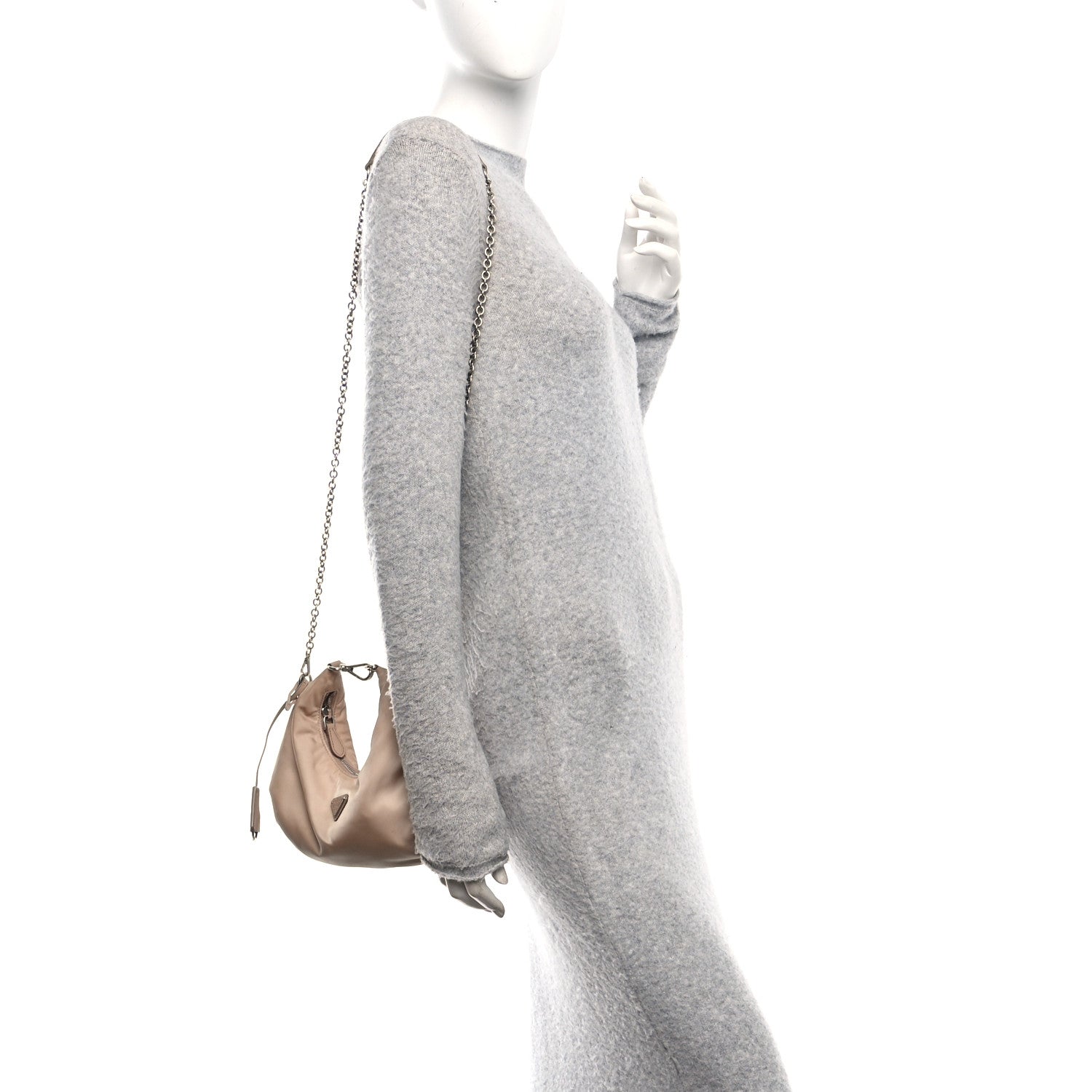 Prada Tessuto Nylon Saffiano Re-Edition 2006 Shoulder Bag Cammeo