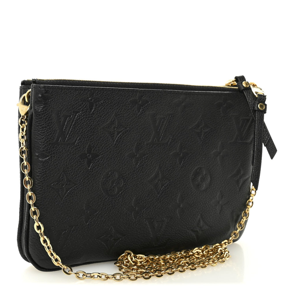Louis Vuitton Empreinte Double Zip Pochette Black