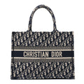 Christian Dior Oblique Medium Book Tote Blue Multicolor