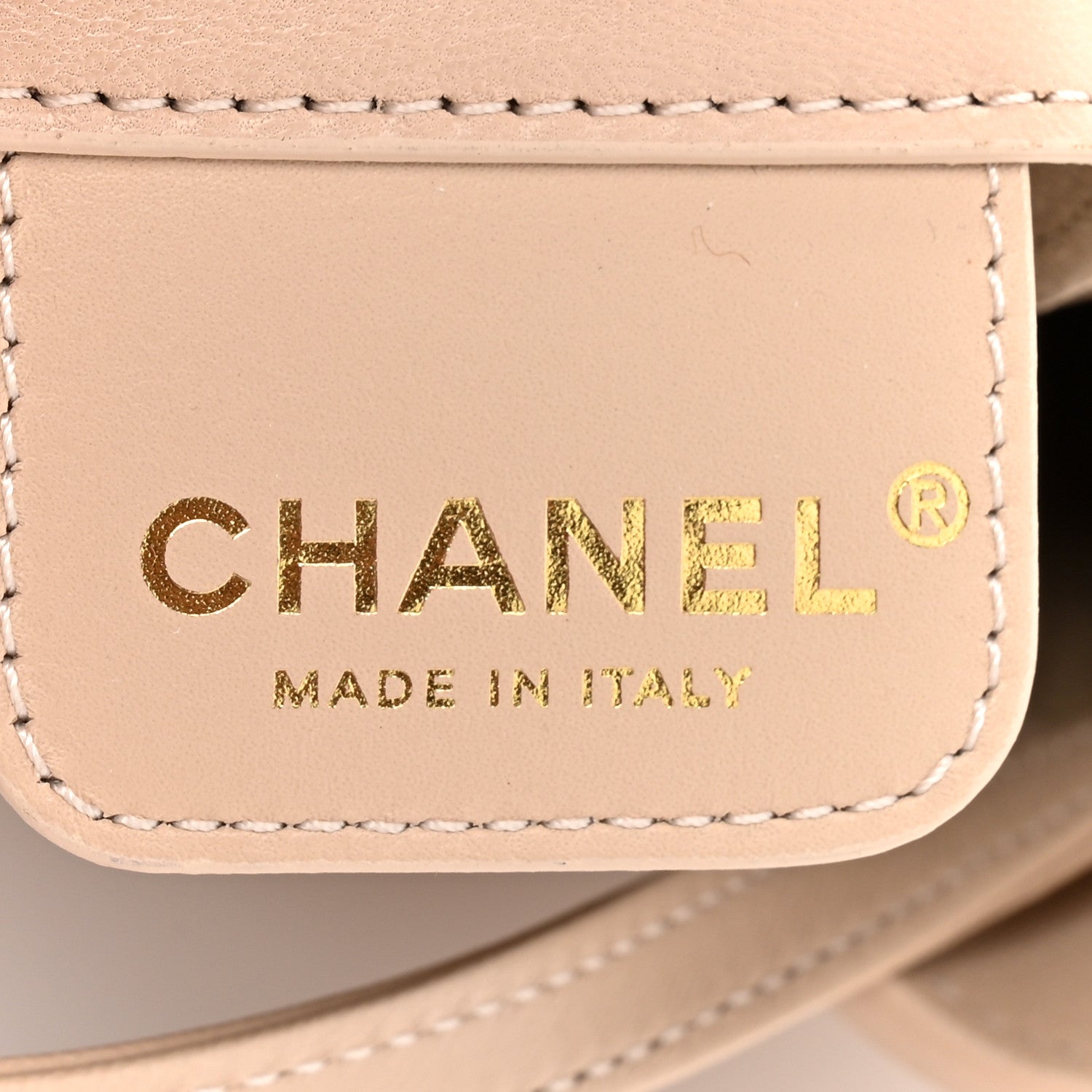 Chanel Shiny Lambskin Quilted Small Hobo Beige