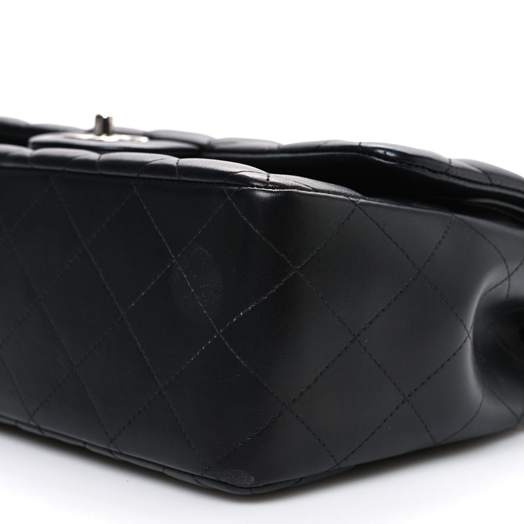 Chanel Lambskin Quilted Jumbo Double Flap Black