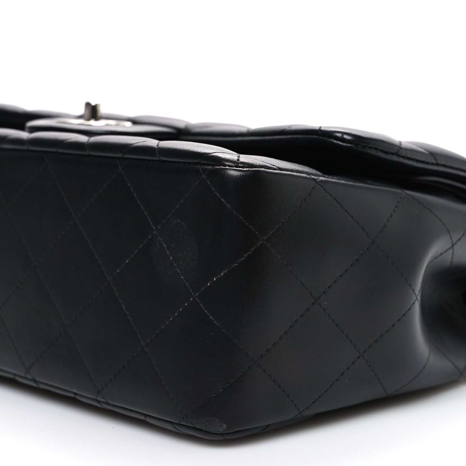 Chanel Lambskin Quilted Jumbo Double Flap Black