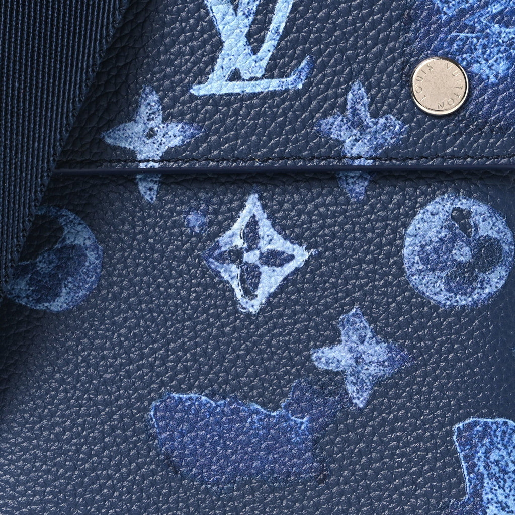 Louis Vuitton Monogram Ink Watercolor Phone Pouch Blue