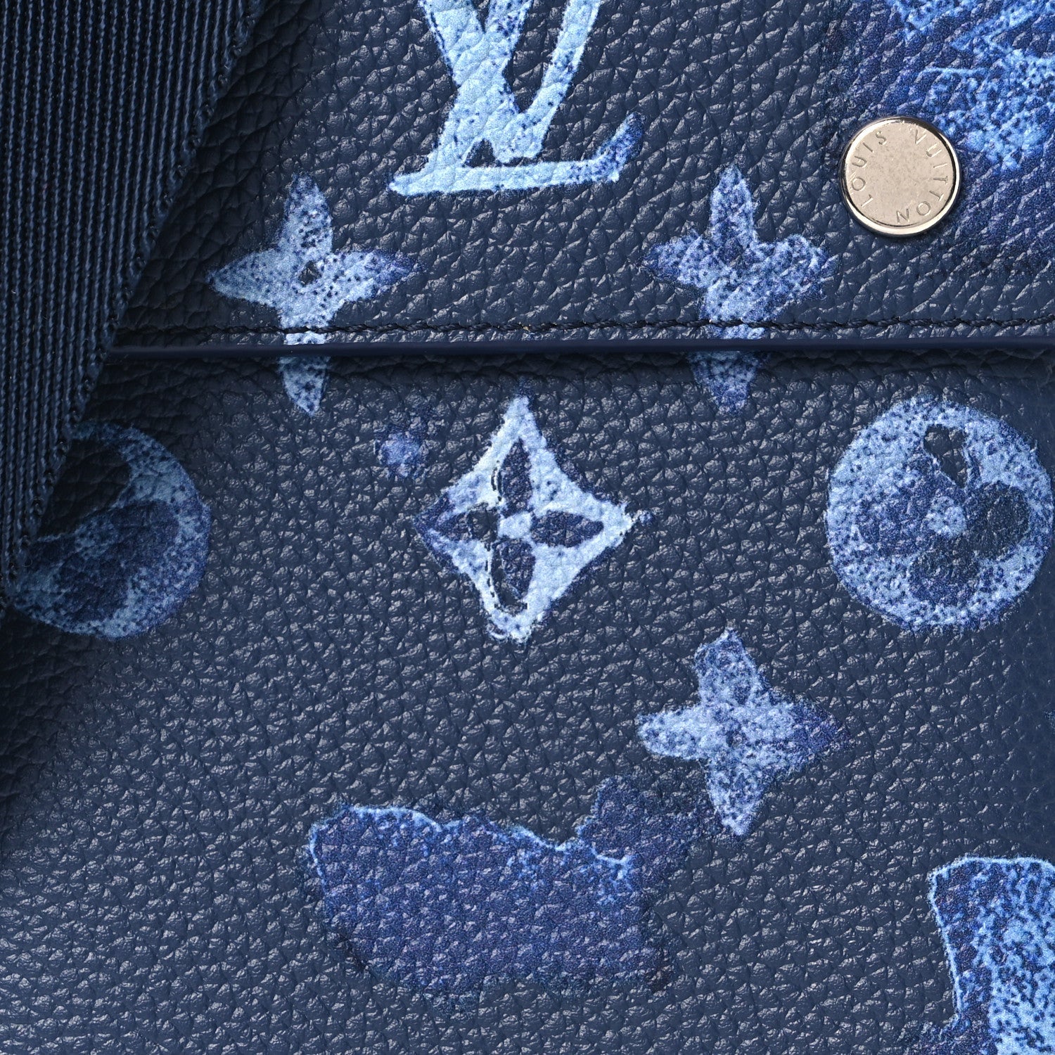 Louis Vuitton Monogram Ink Watercolor Phone Pouch Blue